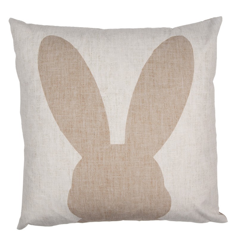 RUB24 Housse de coussin 45x45 cm Beige Polyester Lapin Housse de coussin décorative