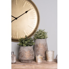 25KL0198 Wall Clock Ø 60 cm Copper colored Metal Round Hanging Clock