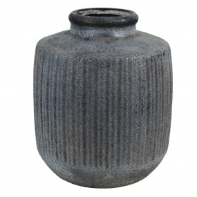 26CE1427 Vase Ø 19x22 cm Grey Blue Ceramic Decorative Vase