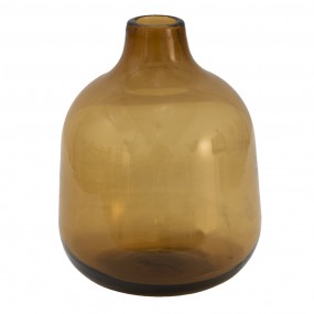 26GL3451 Vase Ø 10x13 cm Marron Verre Vase en verre
