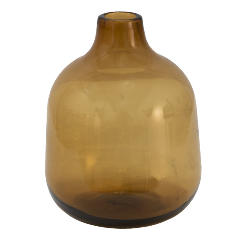 6GL3451 Vase Ø 10x13 cm Marron Verre Vase en verre