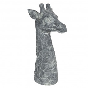 26PR3200 Figur Giraffe 24x22x47 cm Grau Weiß Polyresin Wohnaccessoires