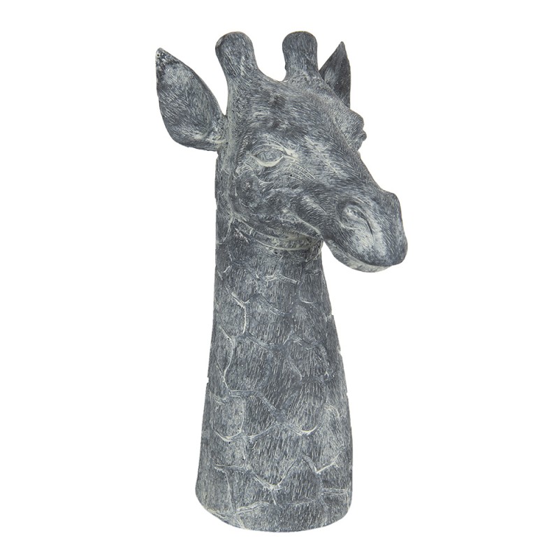 6PR3201 Figurine Giraffe 24x17x37 cm Grey White Polyresin Home Accessories