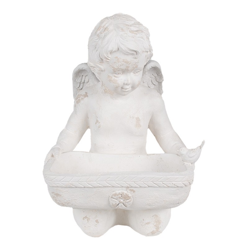 6MG0042 Decorative Figurine Angel 36x39x51 cm White Ceramic material