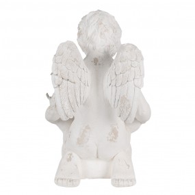 26MG0042 Statuetta decorativa Angelo 36x39x51 cm Bianco Materiale ceramico