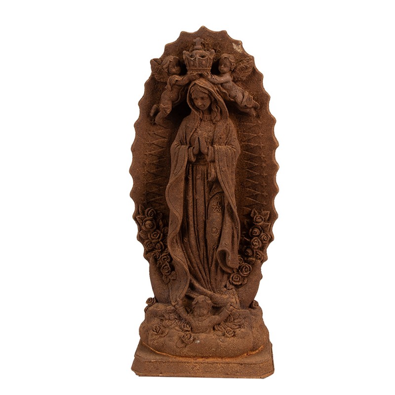 6PR4060 Statuetta decorativa Maria 13x9x31 cm Marrone Poliresina