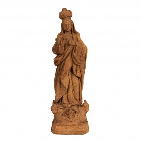 26PR4061 Decoratie Beeld Maria 19 cm Bruin Polyresin Religious sculpture