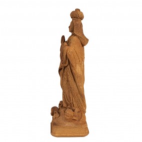 26PR4061 Statuetta decorativa Maria 19 cm Marrone Poliresina Scultura religiosa