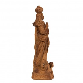 26PR4061 Statuetta decorativa Maria 19 cm Marrone Poliresina Scultura religiosa
