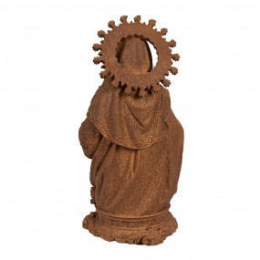 26PR4062 Statuetta decorativa Maria 28 cm Marrone Poliresina Scultura religiosa