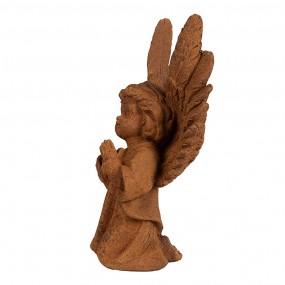 26PR4066 Figurine décorative Ange 19 cm Marron Polyrésine Sculpture religieuse