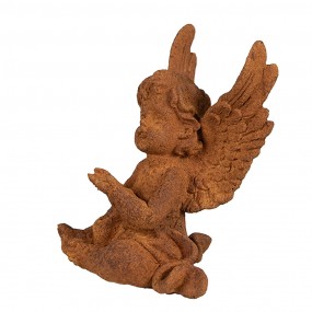 26PR4070 Decorative Figurine Angel 12 cm Brown Polyresin Religious sculpture