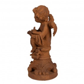 26PR4071 Dekorationsfigur Engel 36 cm Braun Polyresin Religiöse Skulptur