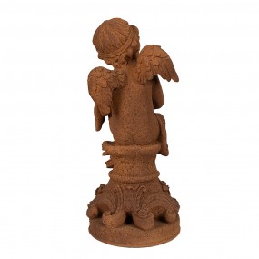 26PR4071 Decorative Figurine Angel 36 cm Brown Polyresin Religious sculpture