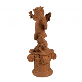 26PR4075 Figurine décorative Ange 30 cm Marron Polyrésine Sculpture religieuse