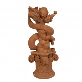 26PR4075 Figurine décorative Ange 30 cm Marron Polyrésine Sculpture religieuse