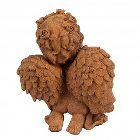 26PR4076 Decorative Figurine Angel 11 cm Brown Polyresin Religious sculpture