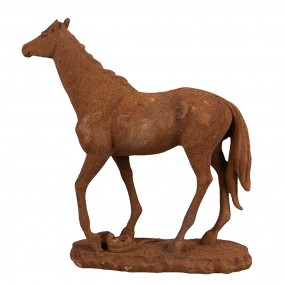 26PR4078 Statuetta decorativa Cavallo 21x7x21 cm Marrone Poliresina
