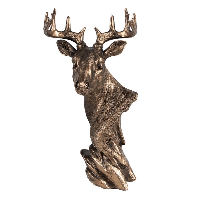 6PR4079 Decorative Figurine Deer 25 cm Brown Polyresin
