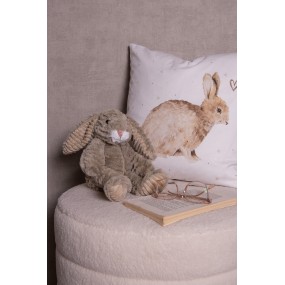 2BSLC23 Cushion Cover 45x45 cm White Polyester Rabbit Pillow Cover