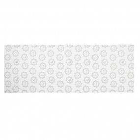 2LGC64 Table Runner 50x140 cm White Grey Cotton Cat Tablecloth