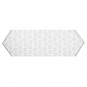 2LGC65 Table Runner 50x160 cm White Grey Cotton Cat Tablecloth