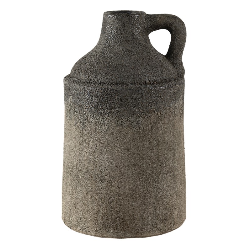 6CE1309 Vase Ø 19x33 cm Grey Ceramic Round Decorative Vase