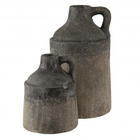 26CE1309 Vase Ø 19x33 cm Grey Ceramic Round Decorative Vase