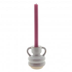 26CE1521 Kerzenständer 9 cm Beige Porzellan Kerzenständer