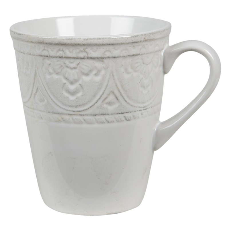 6CEMU0098 Tazza 450 ml Bianco Ceramica Bicchiere da tè