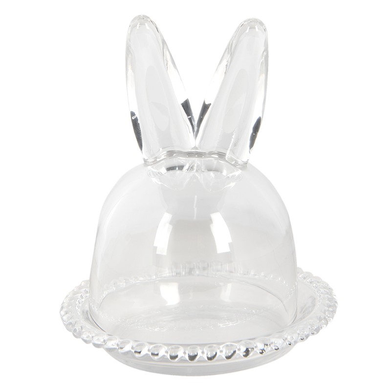 6GL3376 Cloche Rabbit Ø 14x16 cm Glass Glass Bell Jar