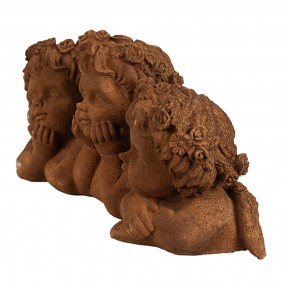 26PR4073 Figurine décorative Ange 26x9x13 cm Marron Polyrésine Sculpture religieuse