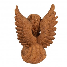 26PR4074 Figurine décorative Ange 15 cm Marron Polyrésine Sculpture religieuse