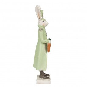 26PR4131 Figur Kaninchen 23 cm Beige Grün Polyresin Osterdekoration