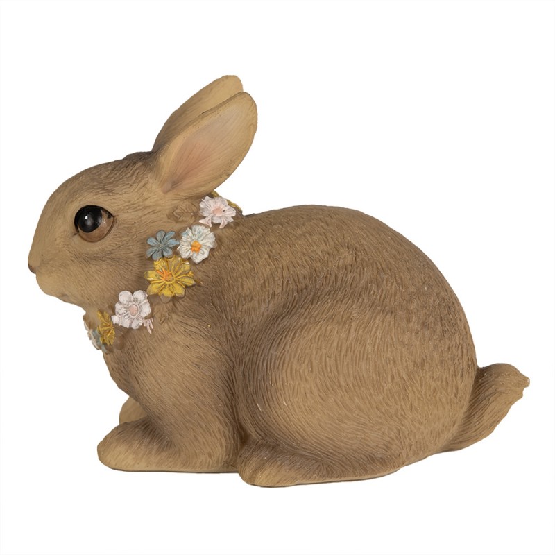 6PR5011 Figurine Rabbit 10 cm Brown Polyresin