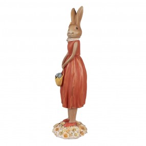26PR5036 Statuetta Coniglio 33 cm Marrone Poliresina Decorazione di Pasqua