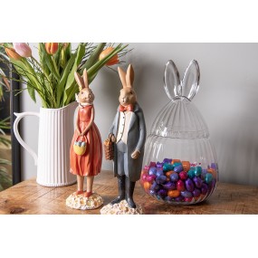 26PR5036 Figurine Rabbit 33 cm Brown Polyresin Easter Decoration