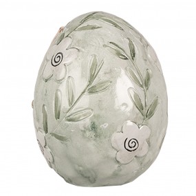 26PR5043 Figurine Egg 13 cm Green Polyresin Easter Decoration