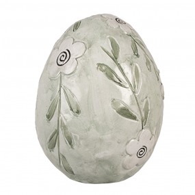 26PR5043 Figurine Egg 13 cm Green Polyresin Easter Decoration