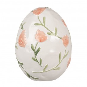 26PR5044 Figurine Egg 16 cm White Polyresin Easter Decoration