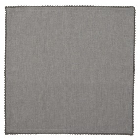 2LYH43 Napkins Cotton Set of 6 40x40 cm Grey Cotton Hearts Diamonds Square Napkin Fabric