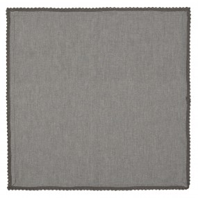 2LYH43 Napkins Cotton Set of 6 40x40 cm Grey Cotton Hearts Diamonds Square Napkin Fabric