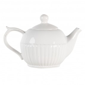 2PLTE Teapot 750 ml White Dolomite Round Tea pot