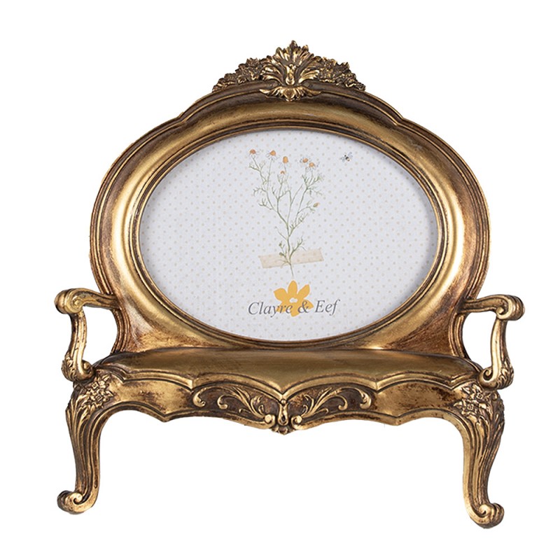 2F1043 Photo Frame 13x18 cm Gold colored Plastic Glass Picture Frame