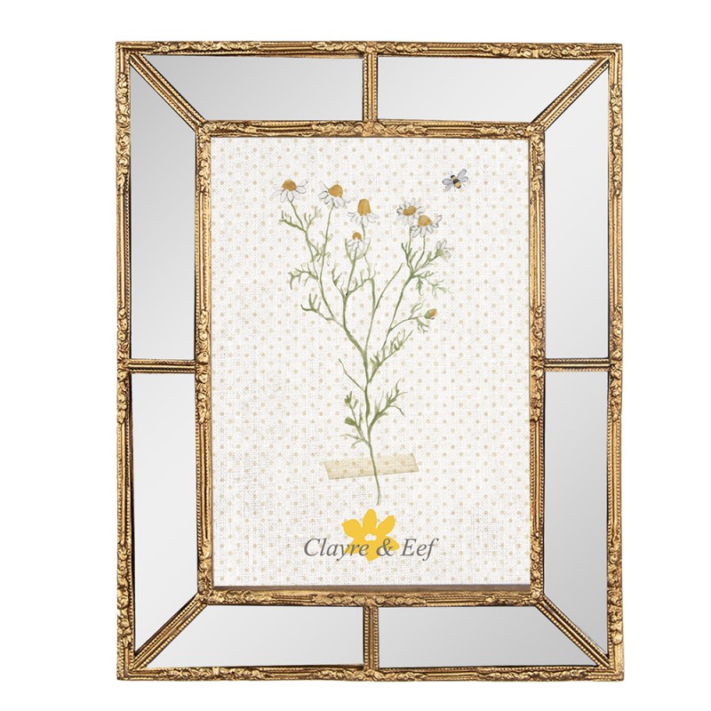 2F1044 Photo Frame 10x15 cm Gold colored Plastic Glass Rectangle Picture Frame