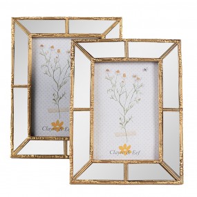 22F1044 Photo Frame 10x15 cm Gold colored Plastic Glass Rectangle Picture Frame