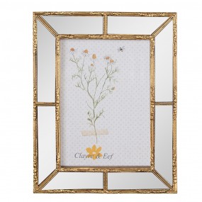 22F1045 Photo Frame 13x18 cm Gold colored Plastic Glass Rectangle Picture Frame