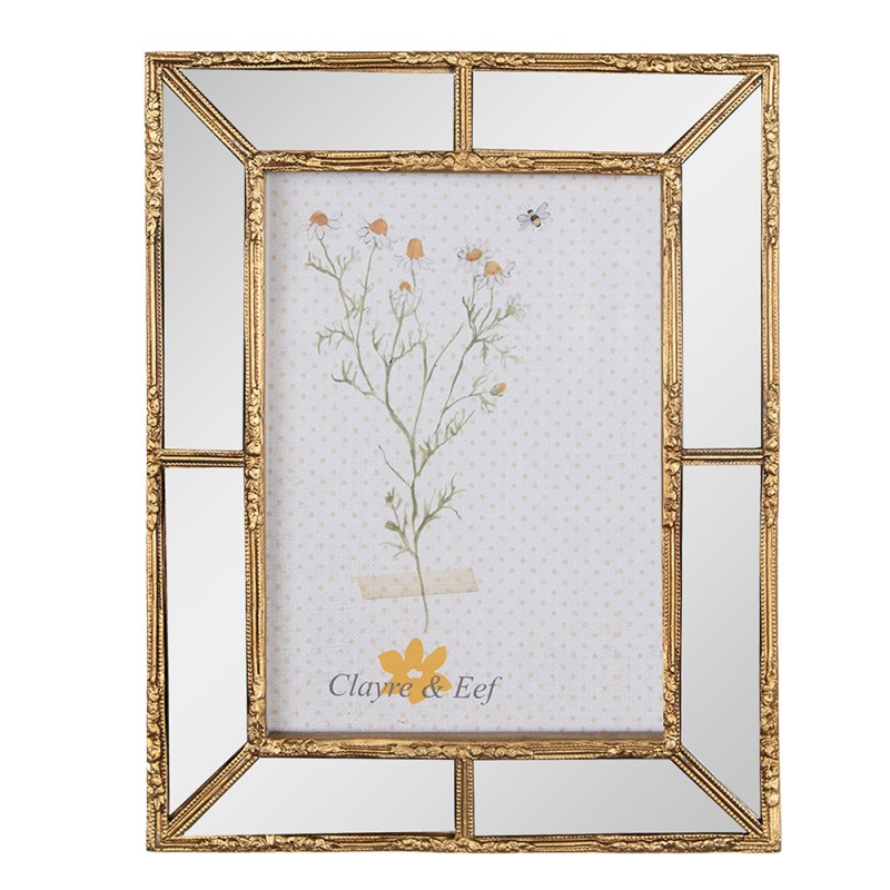 2F1045 Photo Frame 13x18 cm Gold colored Plastic Glass Rectangle Picture Frame