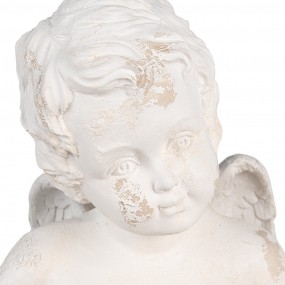 25MG0028 Statuetta decorativa Angelo 43x43x75 cm Bianco Materiale ceramico