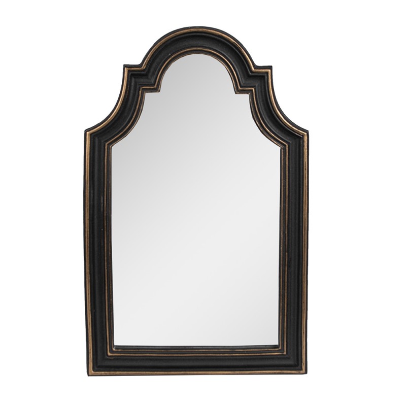 62S286 Specchio 15x2x25 cm Marrone Color argento Plastica Vetro Rettangolo Specchio da parete